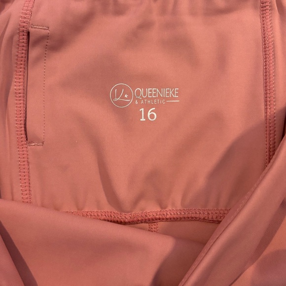 Queenieke Dusty Pink High Waist Running Leggings Size 16 Full Length Workout - Picture 4 of 9